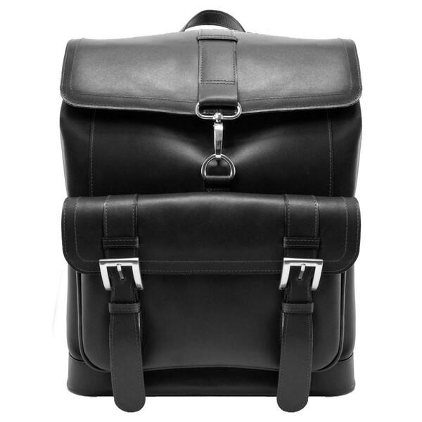 Mckleinusa Hagen Leather Laptop Backpack, Black 88025